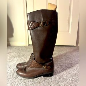 Ralph Lauren brown riding boots with gold detailing - size 8.5 women’s